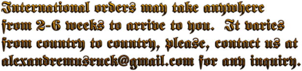 Cool Text International orders may take anywhere _from 2-6 weeks to arriv 155643213937692